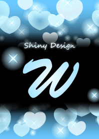 W-Initial-Light blue Heart
