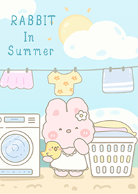 Rabbit washing in Summer!
