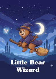Little Bear Wizard (b&w)