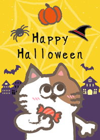Cat Halloween!(egg yellow)