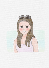 大きなイヤリングをしている女性