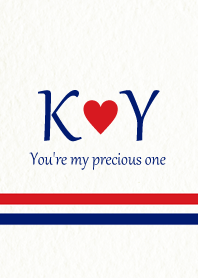 K&Y イニシャル -Red & Blue-