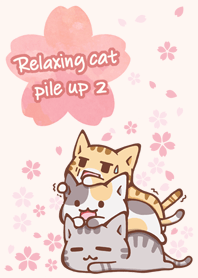 SAKURA Relaxing cats pile up No.2
