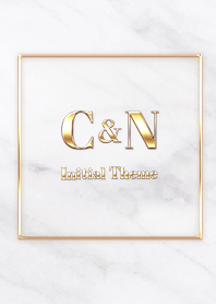 [ C&N ] Initial Theme Gold White