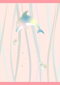 夏のイルカ01 薄いピンク