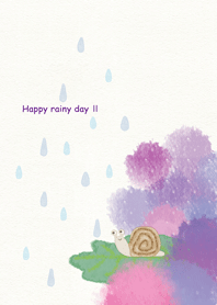 雨の日のかたつむり / あじさい