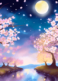 美しい夜桜の着せかえ#2230