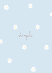 Simple Daisy / aqua beige.