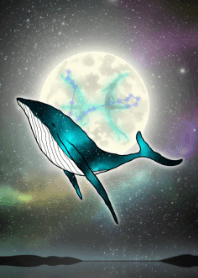 Moon, whale and Pisces JPN