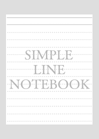 SIMPLE GRAY LINE NOTEBOOK