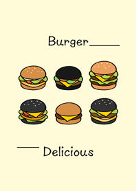 のように食べるハンバーガー! (薄黄色)