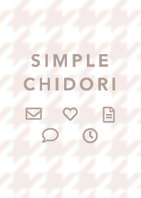 Simple Houndstooth beige white