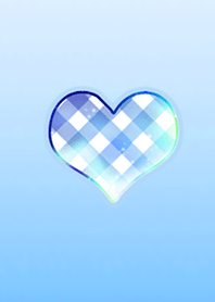 Simple check heart light blue