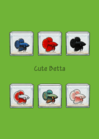 啊！好可愛的鬥魚！(清新綠色)