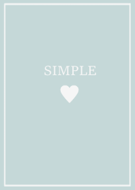 SIMPLE HEART =mint gray=