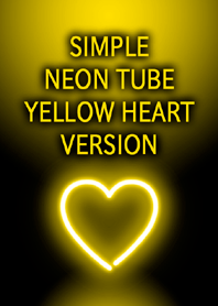 SIMPLE NEON TUBE YELLOW HEART VERSION