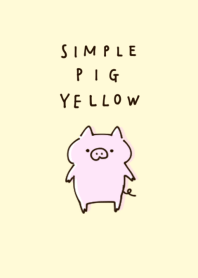 simple pig yellow