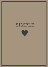 SIMPLE HEART =mochabeige black=
