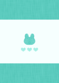 rabbit&heart(light sea green)