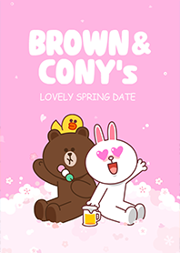 브라운&코니 두근두근 벚꽃 데이트