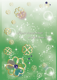 グリーン 緑 / 幸運のラピスラズリ＆四つ葉