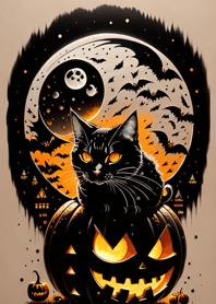 halloween cat Cb0957