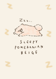 simple Sleepy pomeranian beige.