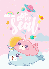 Seal Unicorn Galaxy Cute Pastel Pink – LINE theme | LINE STORE