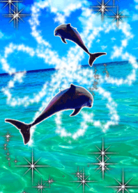 lucky Clover dolphin Black shine