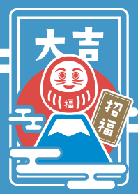 Daruma on Mt. Fuji / BLUE