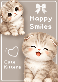 brown Happy Smiles Cute Kittens