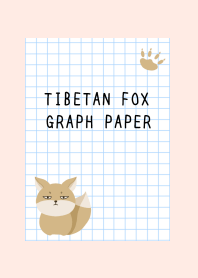 TIBETAN FOX GRAPH PAPER/LIGHT PINK