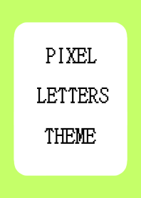 PIXEL LETTERS THEME-YELLOW GREEN