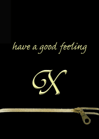 大人かわいい ジッパー イニシャル for X