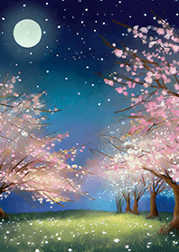 美しい夜桜の着せかえ#1393