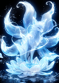 蓮花池九尾藍狐王❤️黑色