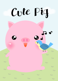 I'm Cute Pink Pig theme (jp)