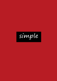 Simple, red and black and white.