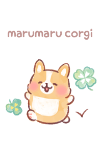 fluffy fat Corgi watercolor