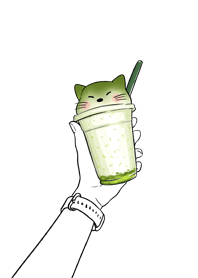 Minimal Cat : Matcha Green tea