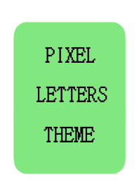 PIXEL LETTERS THEME[GREEN]j-WHITE