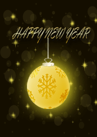 Happy New Year day golden night