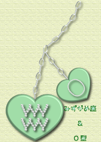 Heart pendant(Aquarius & O)