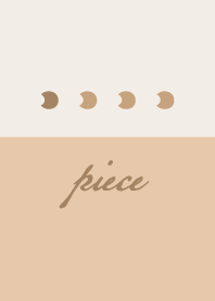 橙色米色 <月亮>