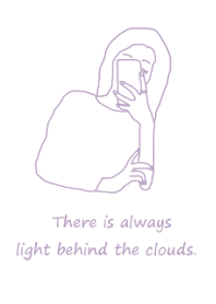 selfie girl -purplewhite(JP)