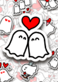 Lovely ghost, heart theme