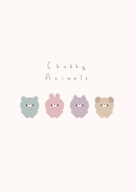Chubby Animals /light beige & dull color