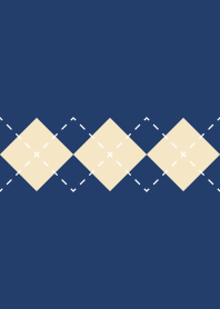 Simple check : Agile check (Navy+Beige)