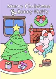 Merry Christmas & bunny fluffy
