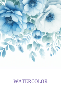 WATERCOLOR-LIGHT BLUE FLOWER 119